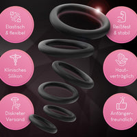 Cock Ring Set – Silicone Penis Rings for Harder Erection - image 2